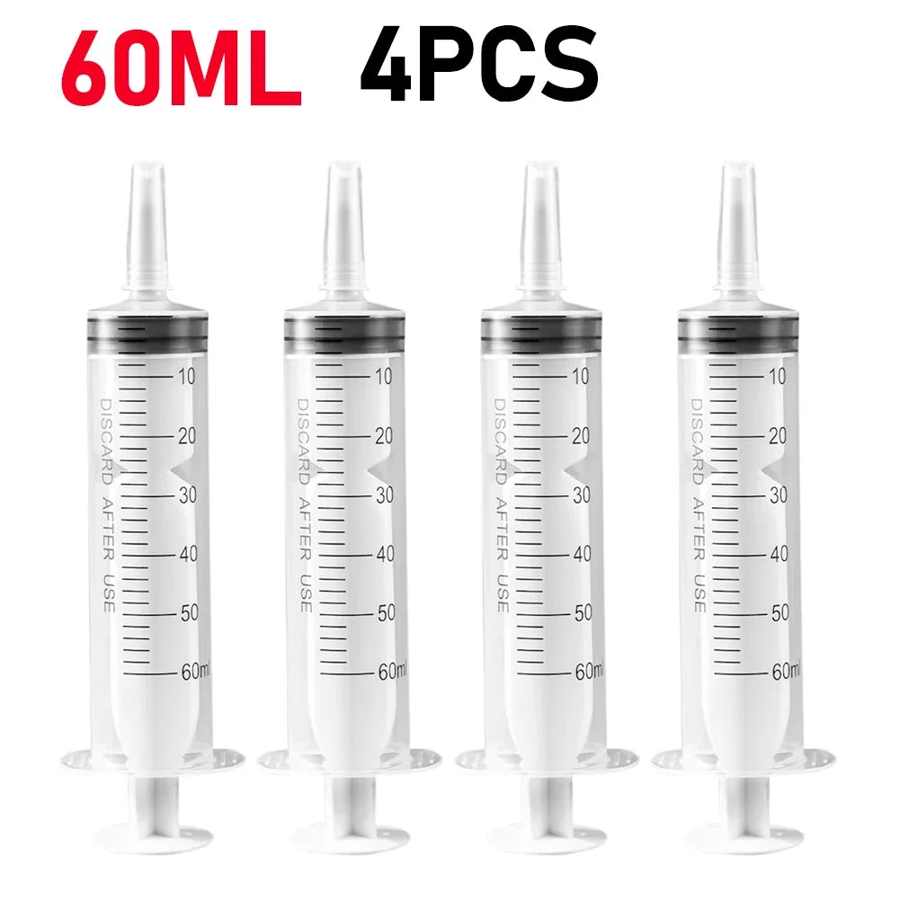 60ml/100ML Feeding Syringe Glue Filling Enema Syringe Nutrient Sterile Without Needle Watering for Industrial Hydroponics
