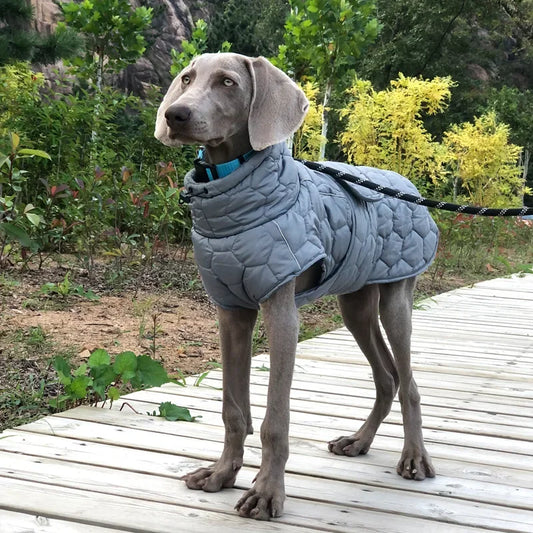 Big Dog Winter Coat Fleece Jacket Dog Clothes for Large Breed Reflective Snowsuit Waterproof Windproof Cold Weather Pet Apparel