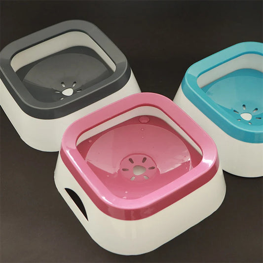 Dog Drinking Water Bowls 1000ml Large Capacity Floating Non-Wetting Mouth Cat Slow Anti-Overflow Water Feeding Dispenser