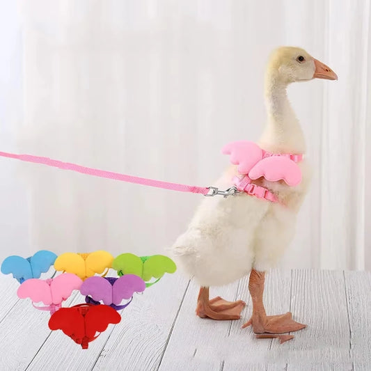 Cute Wing Duck Leash Pet Cat Harness Safety for Puppy Dog Kitten Adjustable Walking Towing Rope Pet Supplies, Small Animals