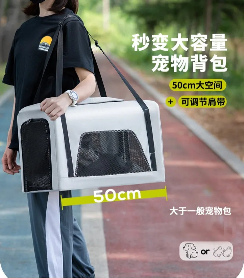 Small Pet Stroller Portable Folding Travel Outdoor Vehicle for Dogs Cats Carriers Multifunctional Pet Products Accessories