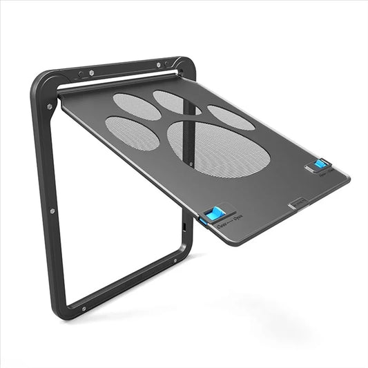 Pet Kitty Dog Door Flap Gate Opener Controlled Entry Electronic Screen Window Protector Wall Mosquito Net(Small:24cmx29cm)