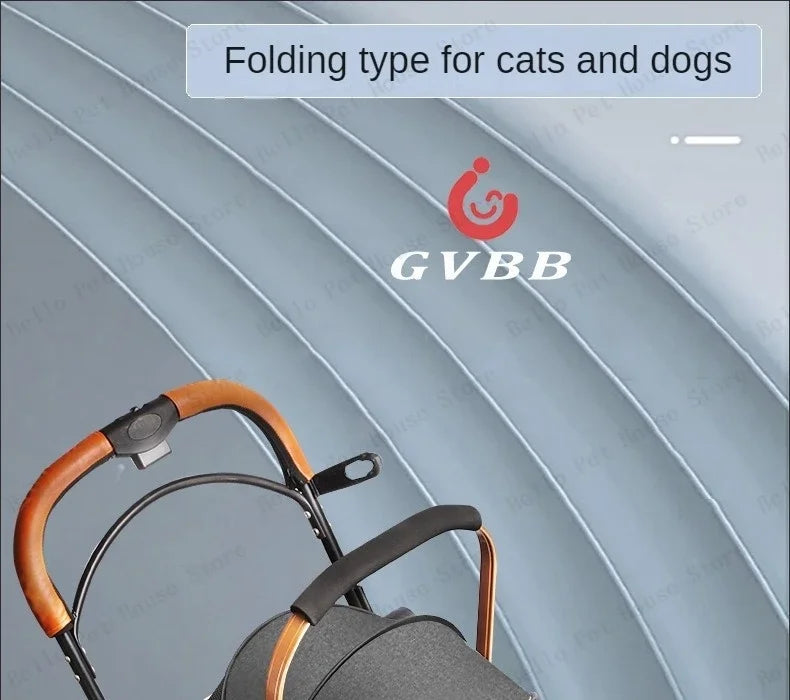Lightweight Foldable Pet Stroller Small Dog Stroller Detachable Pet Stroller Universal for Cats and Dogs Foldable Pet Car