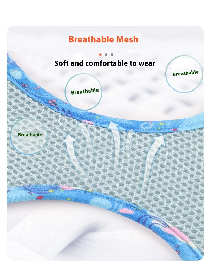 Printed Dog Harness & Leash Set - Adjustable Chest Back Collar for Secure & Stylish Walks