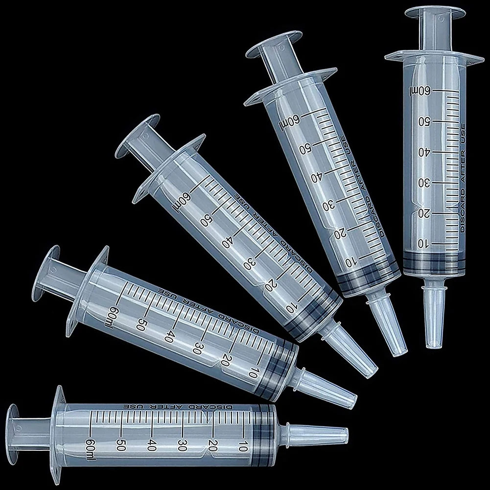 60ml/100ML Feeding Syringe Glue Filling Enema Syringe Nutrient Sterile Without Needle Watering for Industrial Hydroponics