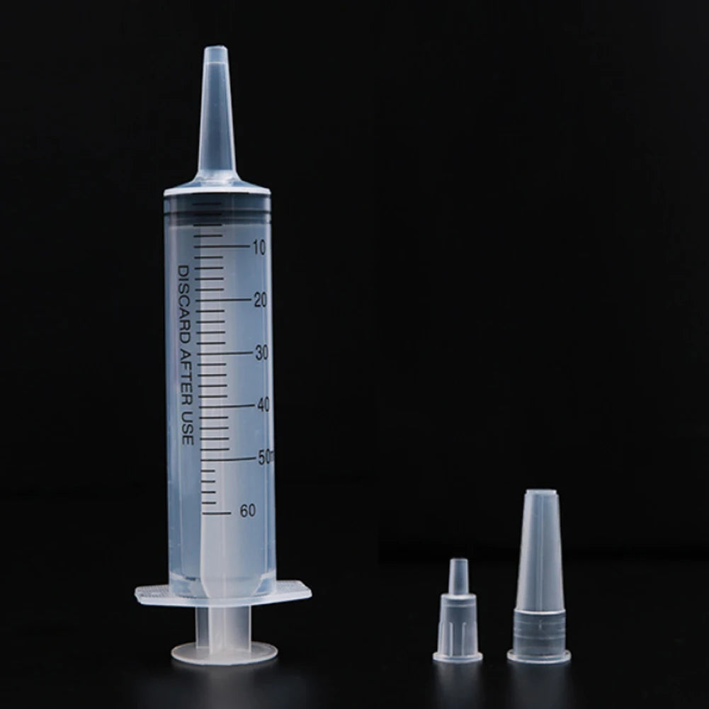 60ml/100ML Feeding Syringe Glue Filling Enema Syringe Nutrient Sterile Without Needle Watering for Industrial Hydroponics