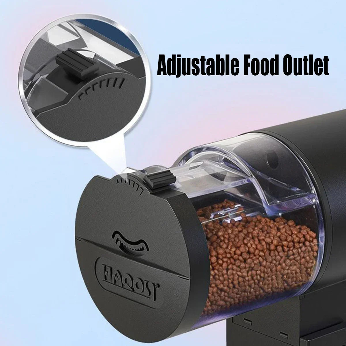 Automatic Fish Feeder 100ml/3.38oz, Smart Timer Auto Fish Food Dispenser with Battery, Easy Install for Aquarium Fish Tank