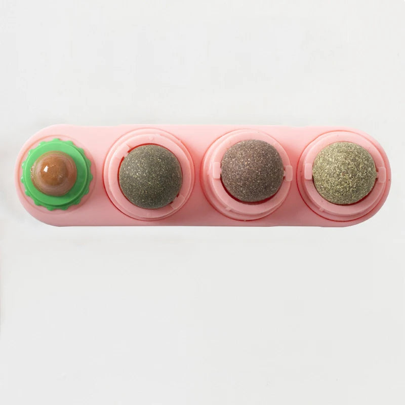 Cat Mint Ball Toy Licking and Rotating Cat Mint Cat Snacks lollipops Self Hi Cat Toy