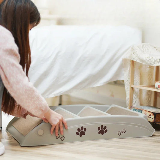 Folding Pet Stairs for Small and Medium Dogs Non-Slip Climbing Steps Easy Access Ramp for Pets Safe and Convenient Indoor