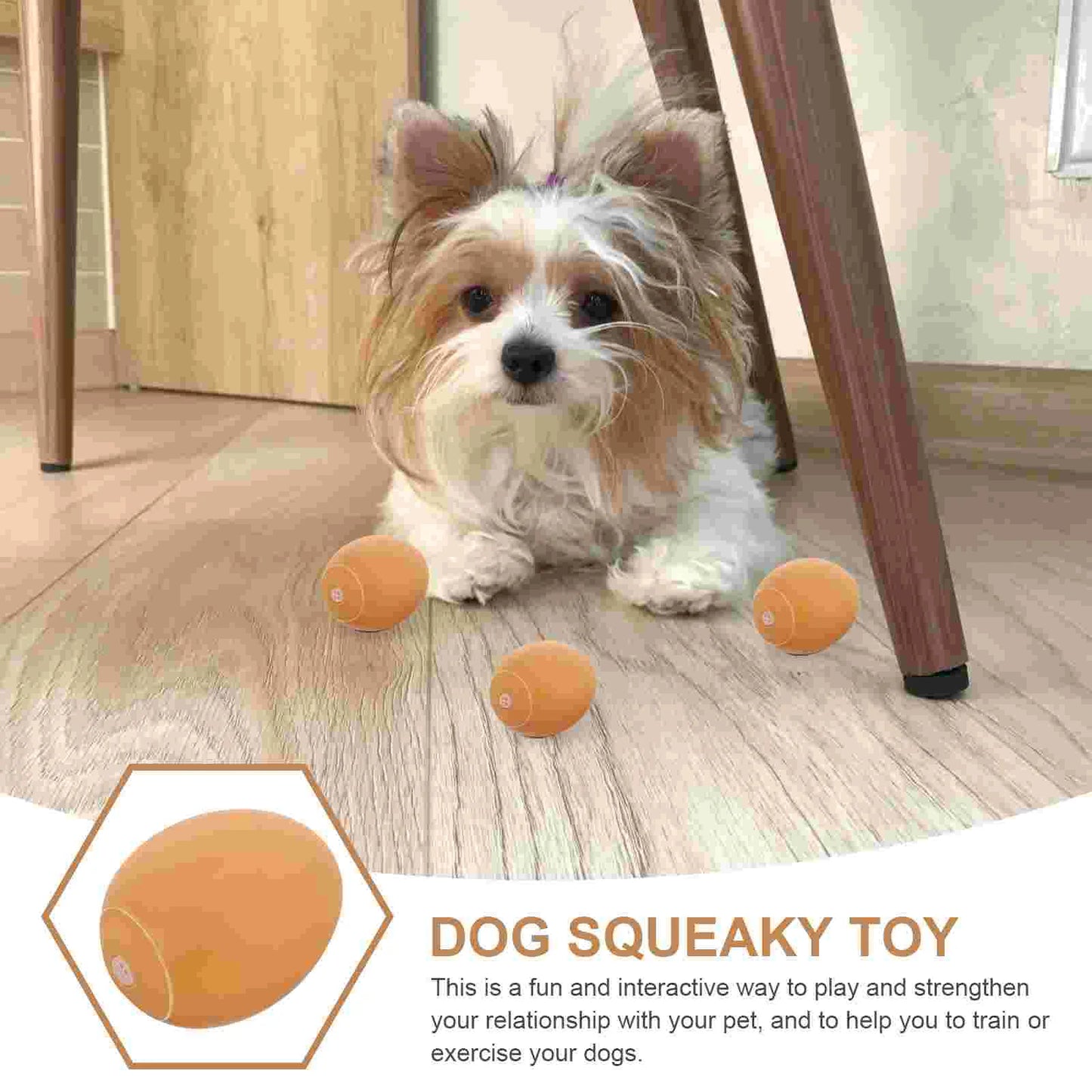 5 Pcs Safe Vinyl Squeaky Dog Egg Toy Puppy Squeaky Toys Funny Chewing Interactive Dog Toys Egg Shaped Dog Squeaky Dog Toy For
