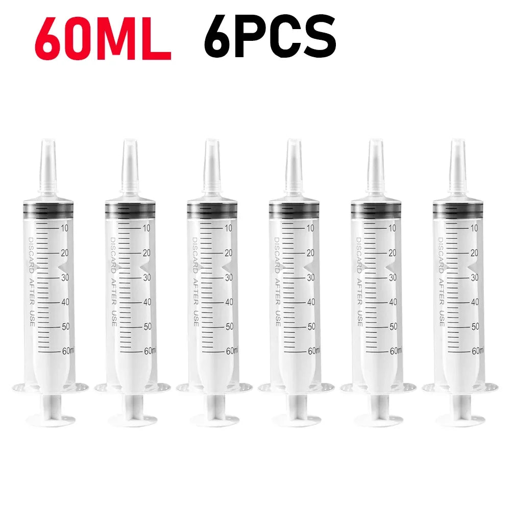 60ml/100ML Feeding Syringe Glue Filling Enema Syringe Nutrient Sterile Without Needle Watering for Industrial Hydroponics