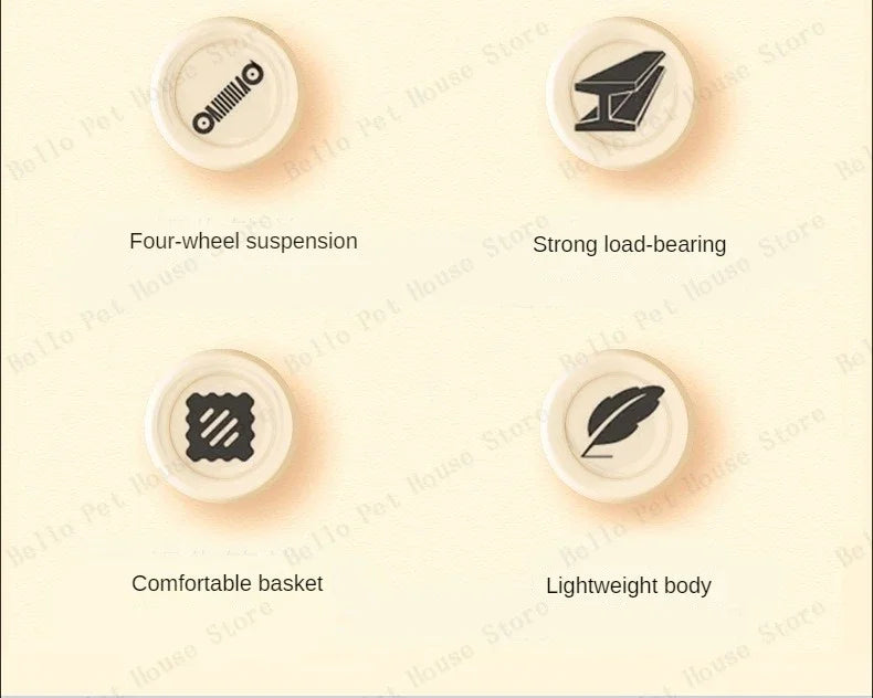 Lightweight Foldable Pet Stroller Small Dog Stroller Detachable Pet Stroller Universal for Cats and Dogs Foldable Pet Car