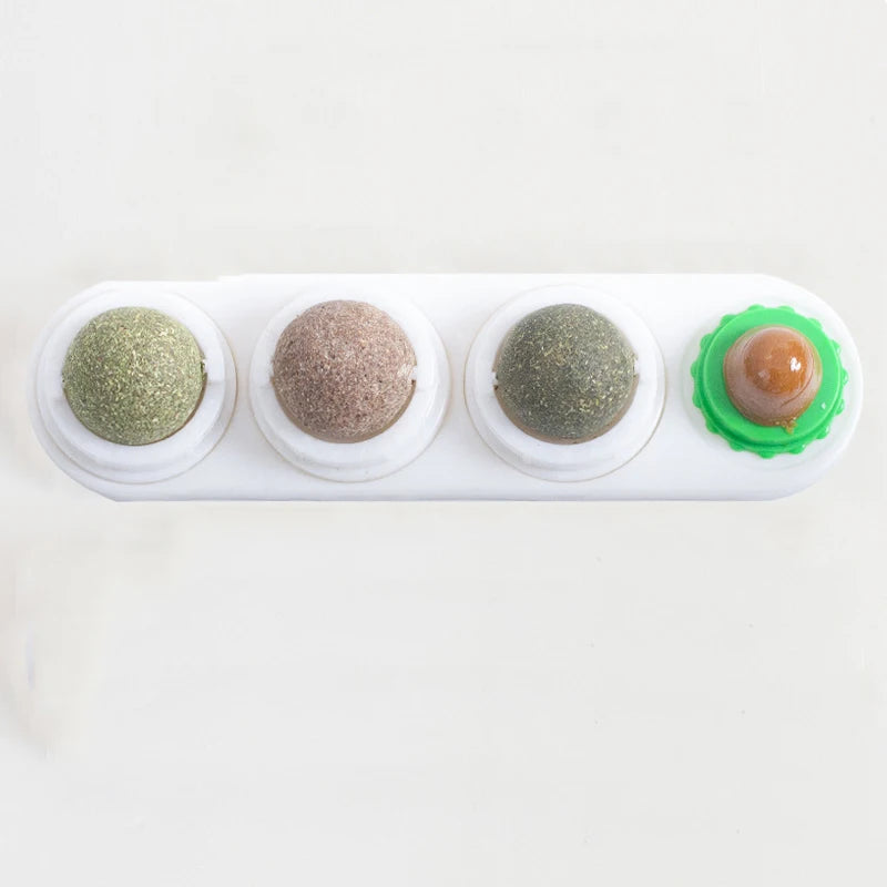 Cat Mint Ball Toy Licking and Rotating Cat Mint Cat Snacks lollipops Self Hi Cat Toy